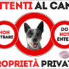 TARGA ATTENTI AL CANE - AUSTRALIAN CATTLE DOG
