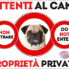 TARGA ATTENTI AL CANE - CARLINO