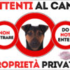 TARGA ATTENTI AL CANE - DEUTSCHER JAGD TERRIER