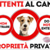 TARGA ATTENTI AL CANE - FOX TERRIER