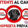 TARGA ATTENTI AL CANE - LABRADOR NERO
