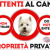 TARGA ATTENTI AL CANE - WEST HIGLAND TERRIER