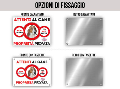 TARGA ATTENTI AL CANE - ANGLO FRANCAIS DE PETITE VENERIE - immagine 3