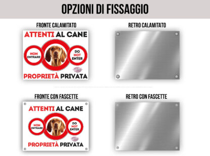 TARGA ATTENTI AL CANE - BRACCO UNGHERESE - immagine 2