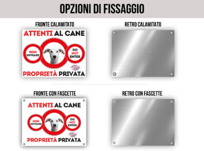 TARGA ATTENTI AL CANE - GALGO ESPAÑOL - immagine 2