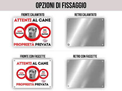 TARGA ATTENTI AL CANE - MASTINO NAPOLETANO - immagine 2