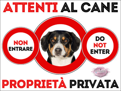 TARGA ATTENTI AL CANE - BOVARO DELL'APPENZELL