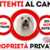 TARGA ATTENTI AL CANE - COTON DE TULEéAR