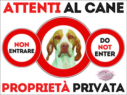 TARGA ATTENTI AL CANE - BRACCO SAINT GERMAIN