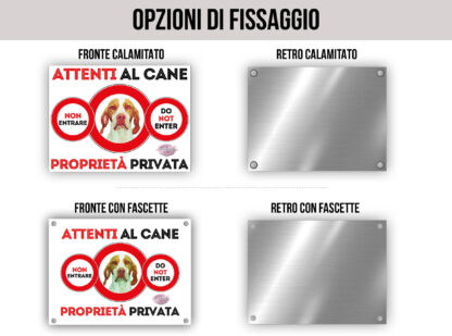 TARGA ATTENTI AL CANE - BRACCO SAINT GERMAIN - immagine 2