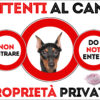 TARGA ATTENTI AL CANE - PINSCER