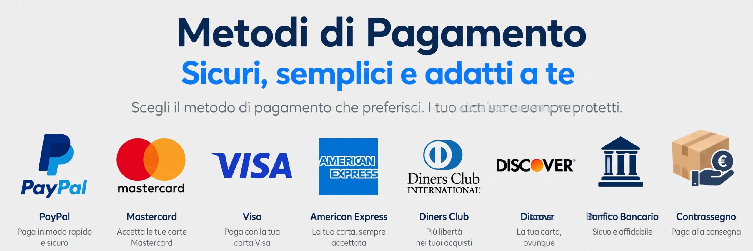 Metodi di pagamento accettati